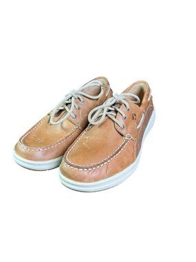 Sperry Gamefish 3-Eye Leather Boat Shoes Brown Comfort Men's Size 8M